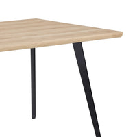 LÚZETE - TAVOLO DA PRANZO RETTANGOLARE NATURALE/NERO SOREN