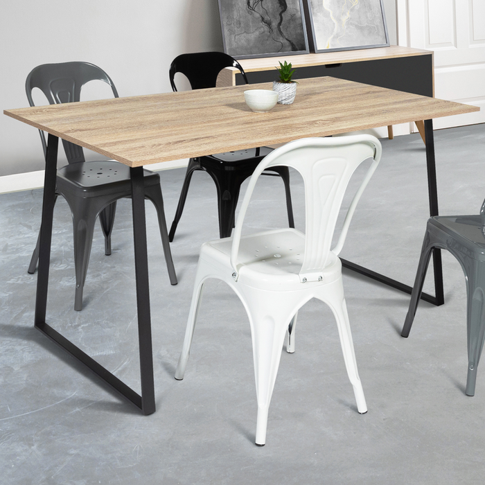 IDMarket - Tavolo da pranzo rettangolare ROSALIE 6 persone design industriale 150 cm