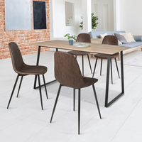 IDMarket - Tavolo da pranzo rettangolare ROSALIE 6 persone design industriale 150 cm