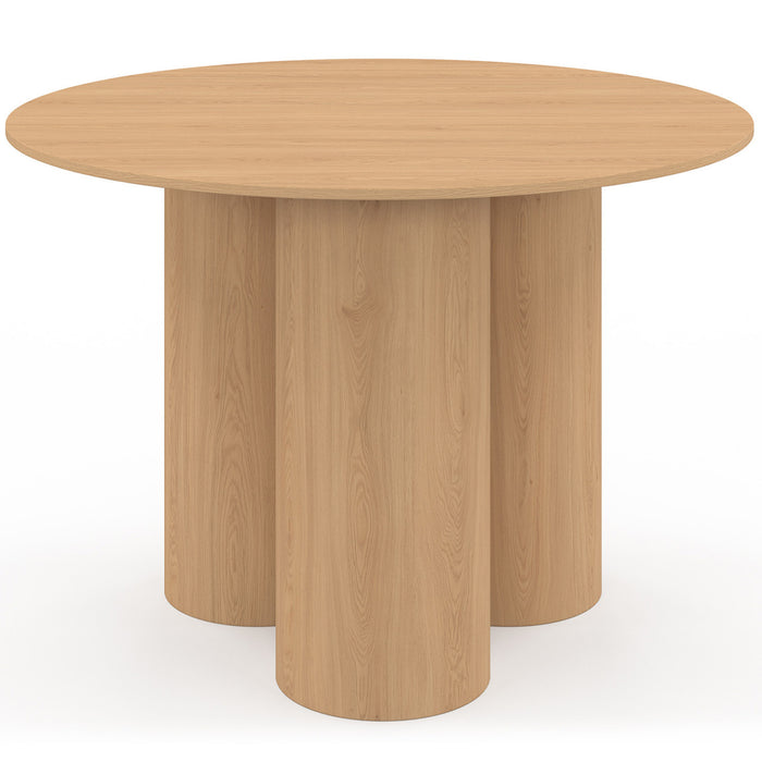 IDMarket - Tavolo da pranzo rotondo ELOISE per 6 persone, faggio 110 cm