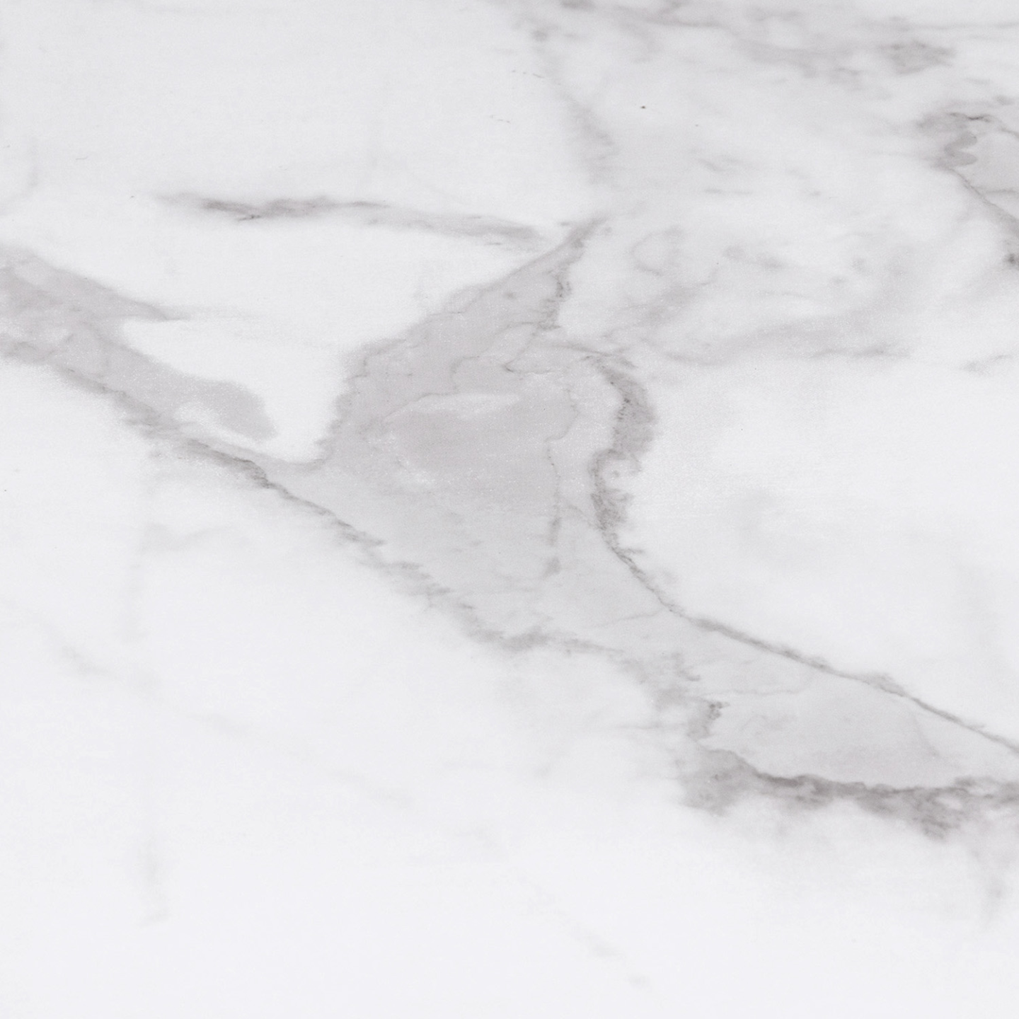 IDMarket - Tavolo da pranzo rotondo per 4-6 persone ALASKA con effetto marmo bianco e gamba a ragno in metallo 110 cm