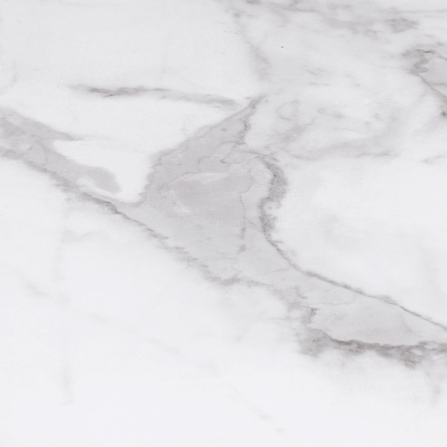 IDMarket - Tavolo da pranzo rotondo per 4-6 persone ALASKA con effetto marmo bianco e gamba a ragno in metallo 110 cm