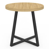 IDMarket - Tavolo da pranzo rotondo SELMA 4 persone in legno e nero 80 cm