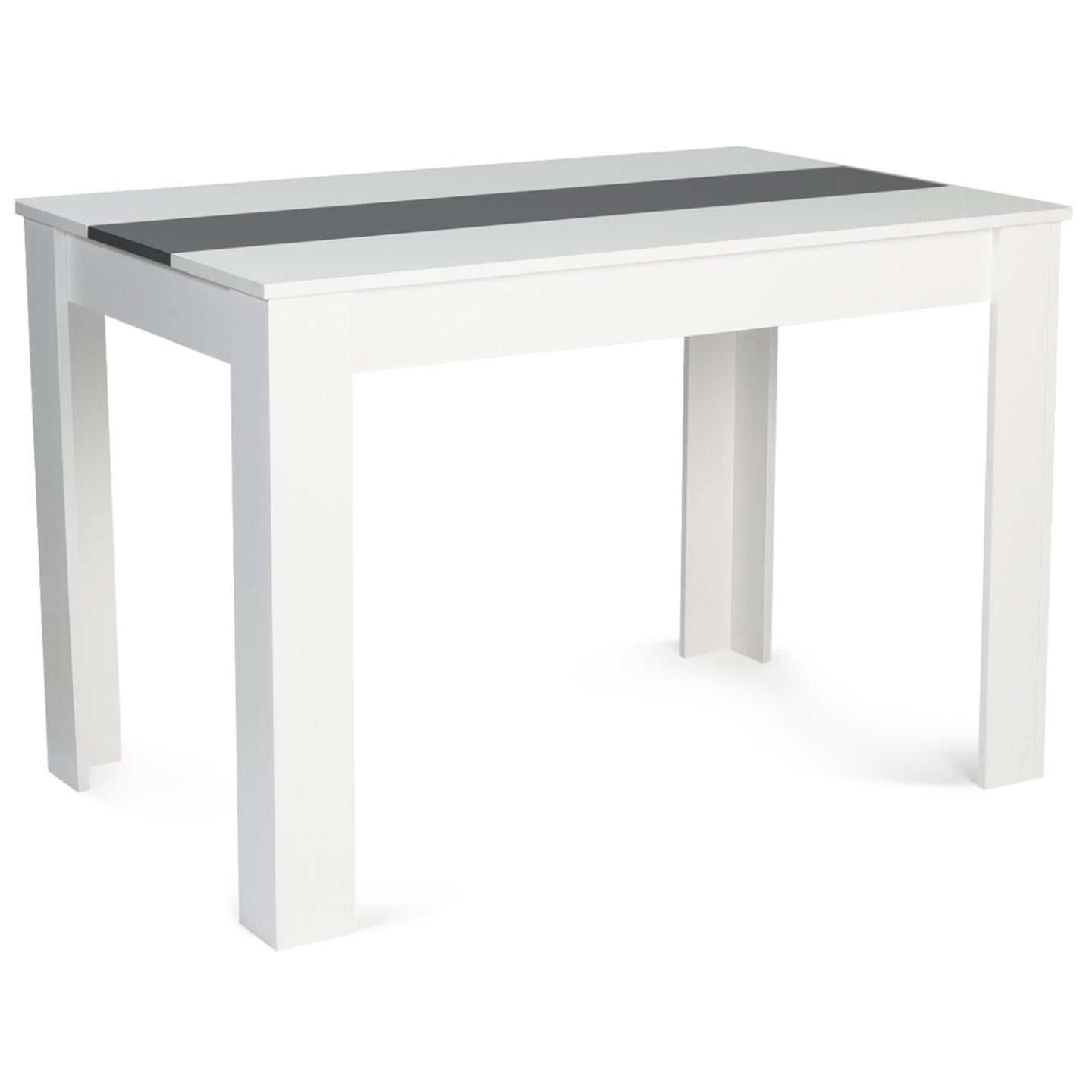 IDMarket - Tavolo da pranzo ROZY 6 persone bianco e grigio 110 cm