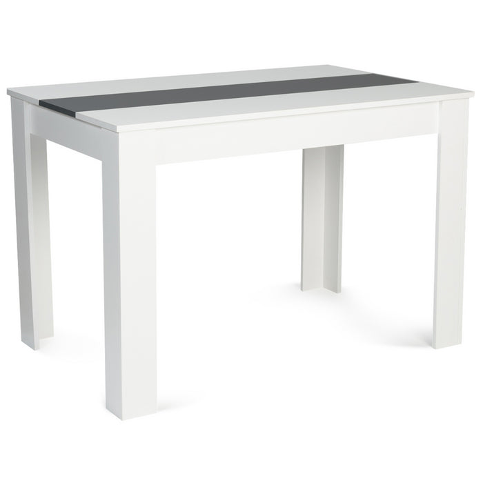 IDMarket - Tavolo da pranzo ROZY 6 persone bianco e grigio 110 cm