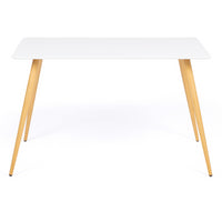 IDMarket - Tavolo da pranzo scandinavo per 6 persone bianco 120 cm SARA
