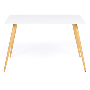 IDMarket - Tavolo da pranzo scandinavo per 6 persone bianco 120 cm SARA