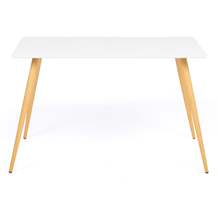 IDMarket - Tavolo da pranzo scandinavo per 6 persone bianco 120 cm SARA