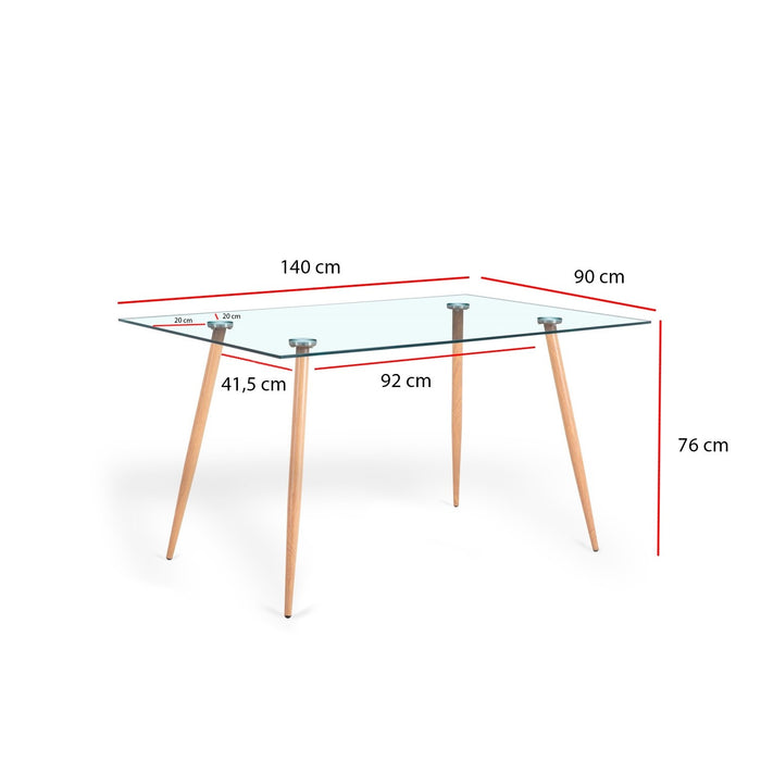 LÚZETE - TAVOLO DI VETRO VICHINGO