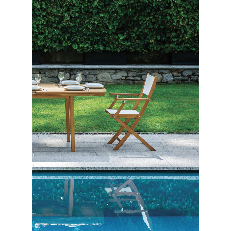 Tavolo Donoratico In Acacia Allungabile 180/240X90 Moia