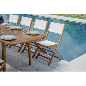 Tavolo Donoratico In Acacia Allungabile 180/240X90 Moia