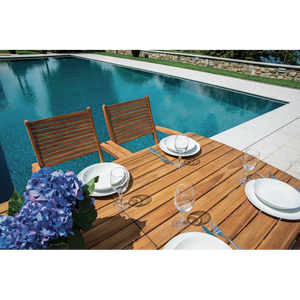 Tavolo Donoratico In Acacia Allungabile 180/240X90 Moia