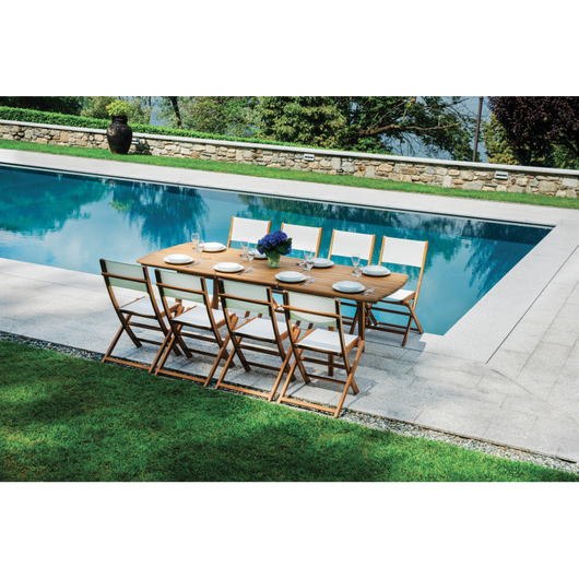 Tavolo Donoratico In Acacia Allungabile 180/240X90 Moia