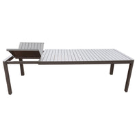 Tavolo Dublin Bianco Alluminio Allungabile Cm 180/240x100/75