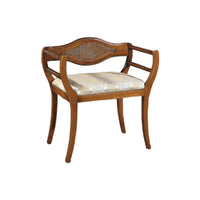 Poltrona imbottita in legno massello intagliata con fregi - Mobili 2G