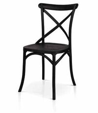 Set 02 sedie sagomata in polipropilene colore nero misura l.49 x 55 h.89