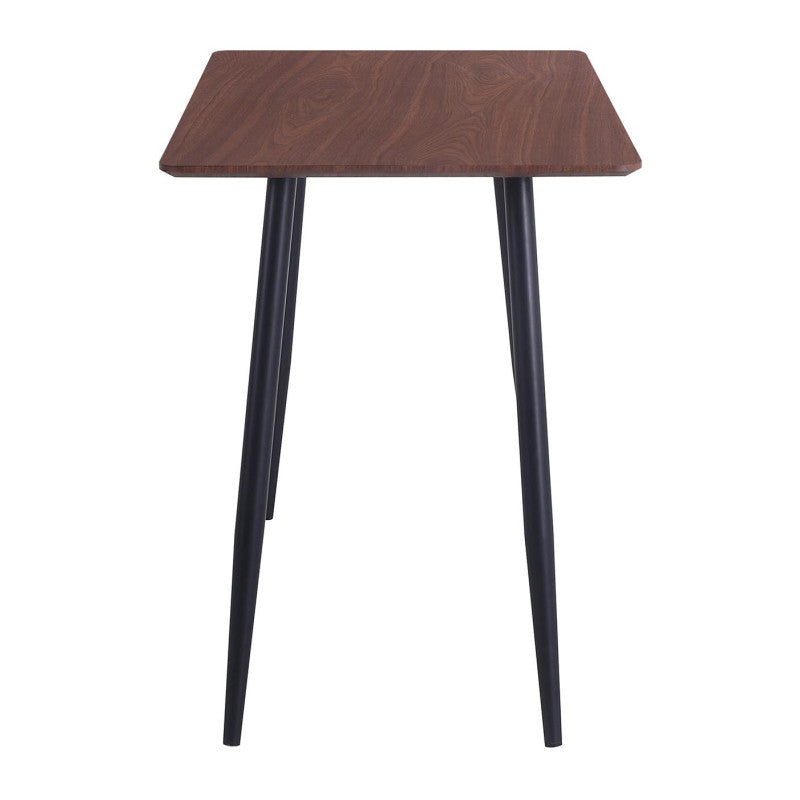 Tavolo Edith 120x70x75 Piano In Mdf Marrone E Gambe Nere