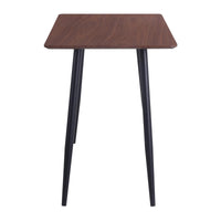 Tavolo Edith 120x70x75 Piano In Mdf Marrone E Gambe Nere