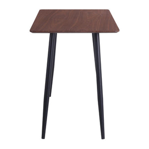 Tavolo Edith 120x70x75 Piano In Mdf Marrone E Gambe Nere