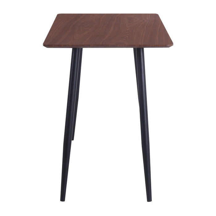 Tavolo Edith 120x70x75 Piano In Mdf Marrone E Gambe Nere