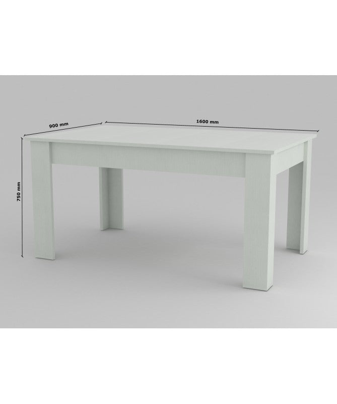 Tavolo estensibile Jesi 160cm fino a 210cm- bianco laccato lucido