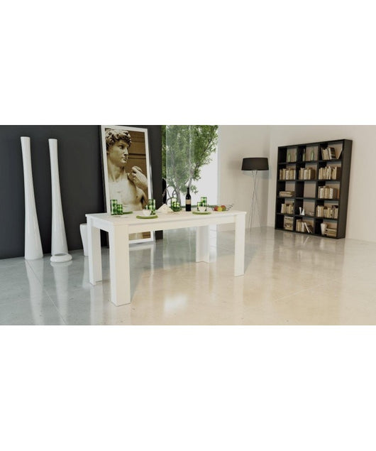 Tavolo estensibile Jesi 160cm fino a 210cm- bianco laccato lucido