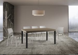 Tavolo allungabile 160/264x90 cm Everyday Premium tortora gambe antracite