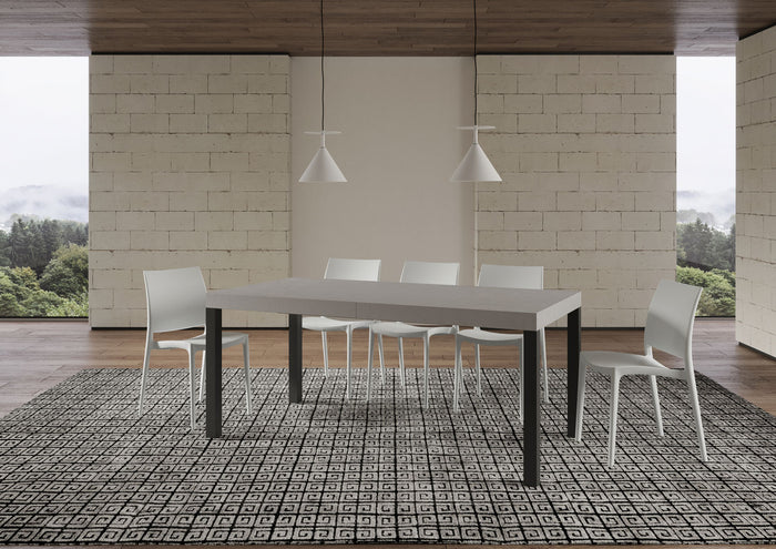 Tavolo allungabile 200/304x90 cm Everyday cashmere gambe antracite