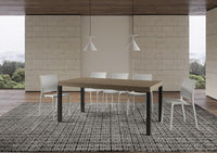 Tavolo allungabile 200/460x90 cm Everyday Premium tortora gambe antracite