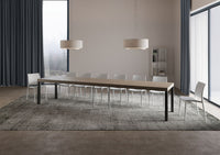 Tavolo allungabile 120/380x90 cm Everyday Premium tortora gambe antracite