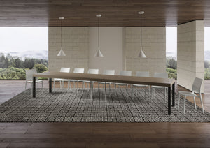 Tavolo allungabile 160/420x90 cm Everyday Premium tortora gambe antracite