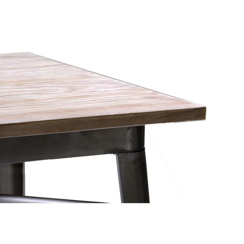 Tavolo ferro bristol top in legno galvanizzato cm 160x80h76