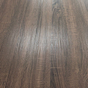 Tavolo fisso Ronan con piano in rovere anticato e gambe in metallo nero 180x90x76H