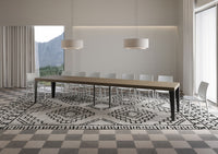 Tavolo allungabile 160/420x90 cm Flame Premium tortora gambe antracite