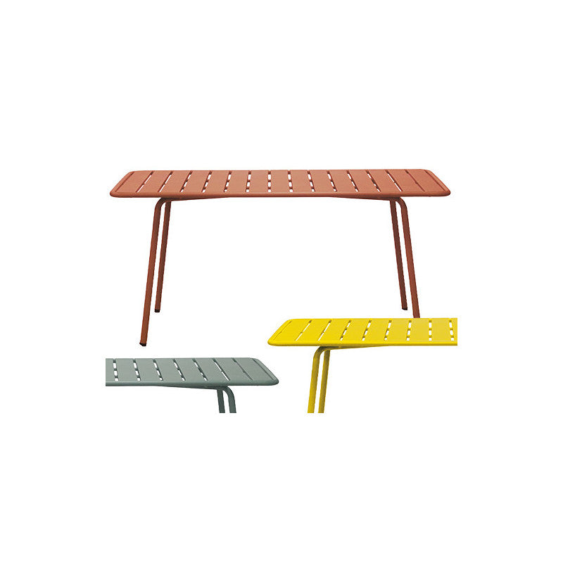 Tavolo Fly Colors acciaio terracotta 160×90×H 73 cm – outdoor