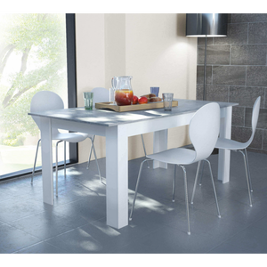 TAVOLO GEMMA BIANCO E GRIGIO EFFETTO CEMENTO