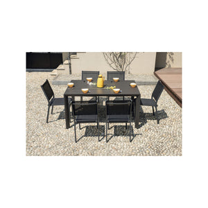 Tavolo Giacinto 100/150X150 Antracite - Gambe Scorrevoli Moia