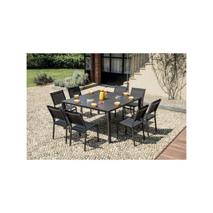 Tavolo Giacinto 100/150X150 Antracite - Gambe Scorrevoli Moia