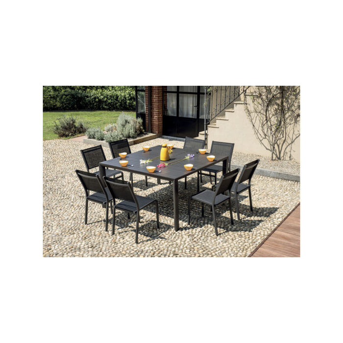 Tavolo Giacinto 100/150X150 Antracite - Gambe Scorrevoli Moia