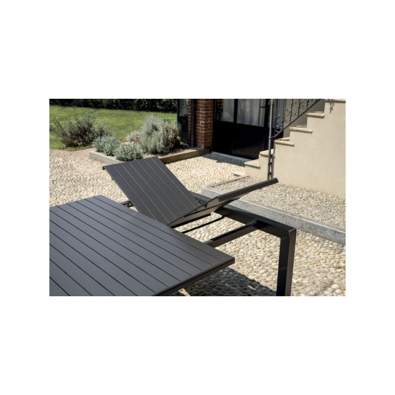 Tavolo Giacinto 100/150X150 Antracite - Gambe Scorrevoli Moia