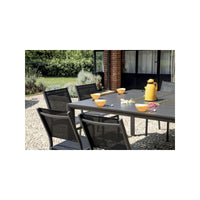 Tavolo Giacinto 100/150X150 Antracite - Gambe Scorrevoli Moia