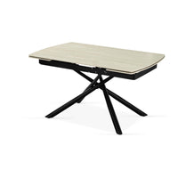 Tavolo Helsinki 140(200)*90*76 Top In Ceramica Amica Travertino Opaco