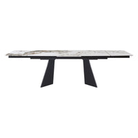 Tavolo Holger Dimensione 180(240)*90*76 Top Marrone + Gambe Nere