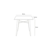 LÚZETE - TAVOLO IN METALLO JOSEPHINE NERO