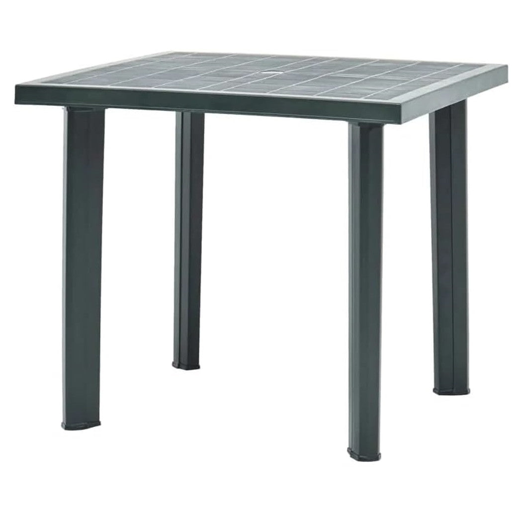 Trade Shop - Tavolo In Plastica Da Giardino Tavola Quadrata Verde 80x75xh72cm Resistente 020353 -
