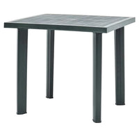Trade Shop - Tavolo In Plastica Da Giardino Tavola Quadrata Verde 80x75xh72cm Resistente 020353 -