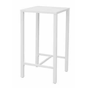 Tavolo Iseo Alto In Acciaio 60X60 Bianco Moia