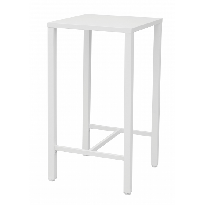Tavolo Iseo Alto In Acciaio 60X60 Bianco Moia