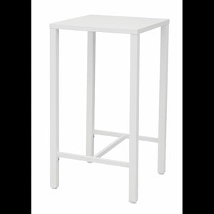 Tavolo Iseo Alto In Acciaio 60X60 Bianco Moia