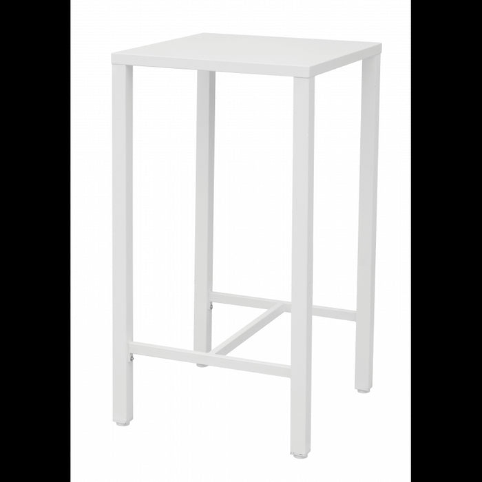 Tavolo Iseo Alto In Acciaio 60X60 Bianco Moia